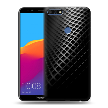 Пластиковый чехол на Huawei Honor 7C Pro с принтом Текстура металла