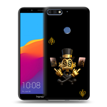 Пластиковый чехол на Huawei Honor 7C Pro с принтом Золотой скрудж макдак