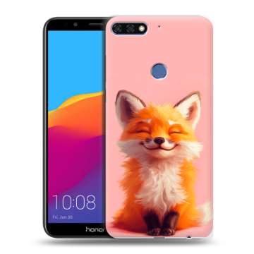 Пластиковый чехол на Huawei Honor 7C Pro с принтом милая лиса