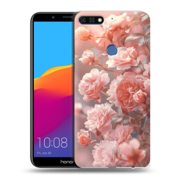 Пластиковый чехол на Huawei Honor 7C Pro с принтом Розовые розы Пластиковый чехол на Huawei Honor 7C Pro с принтом Розовые розы