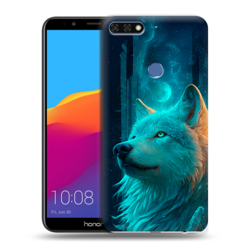 Пластиковый чехол на Huawei Honor 7C Pro с принтом бабочки саккура Пластиковый чехол на Huawei Honor 7C Pro с принтом бабочки саккура