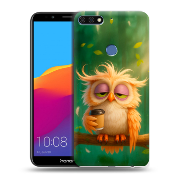 Пластиковый чехол на Huawei Honor 7C Pro с принтом сова
