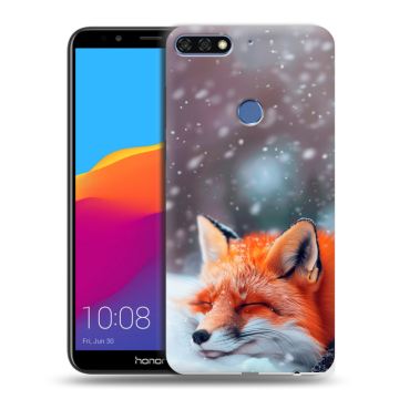 Пластиковый чехол на Huawei Honor 7C Pro с принтом лиса