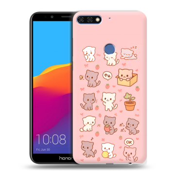 Пластиковый чехол на Huawei Honor 7C Pro с принтом Hello Kitty Хелоу Кити Пластиковый чехол на Huawei Honor 7C Pro с принтом Hello Kitty Хелоу Кити
