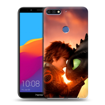 Пластиковый чехол на Huawei Honor 7C Pro с принтом Как приручить дракона Пластиковый чехол на Huawei Honor 7C Pro с принтом Как приручить дракона