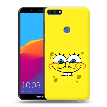 Пластиковый чехол на Huawei Honor 7C Pro с принтом спанчбоб спанч боб