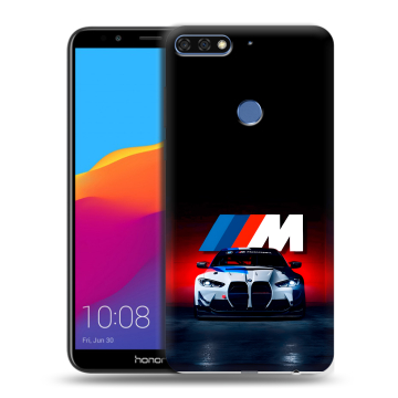 Пластиковый чехол на Huawei Honor 7C Pro с принтом БМВ BMW