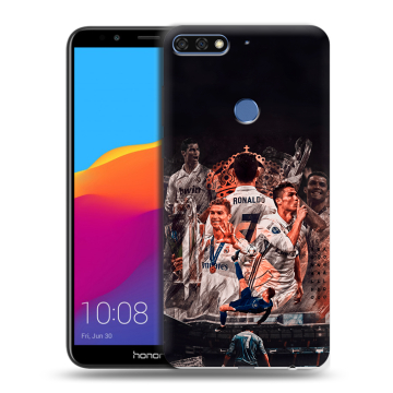 Пластиковый чехол на Huawei Honor 7C Pro с принтом Реал Роналдо Real Ronaldo