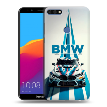Пластиковый чехол на Huawei Honor 7C Pro с принтом БМВ BMW