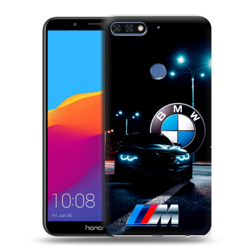 Пластиковый чехол на Huawei Honor 7C Pro с принтом БМВ BMW