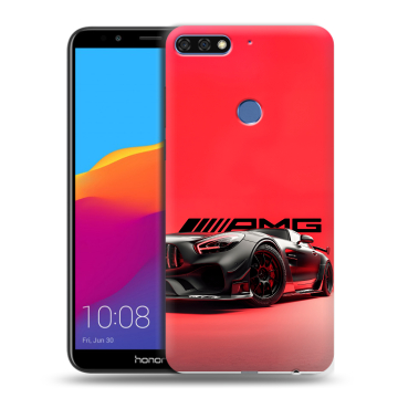 Пластиковый чехол на Huawei Honor 7C Pro с принтом Мерседес Mercedes AMG Пластиковый чехол на Huawei Honor 7C Pro с принтом Мерседес Mercedes AMG