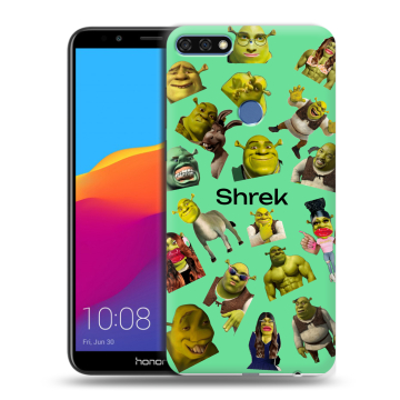 Пластиковый чехол на Huawei Honor 7C Pro с принтом Шрек Shrek Пластиковый чехол на Huawei Honor 7C Pro с принтом Шрек Shrek