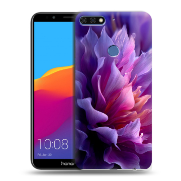Пластиковый чехол на Huawei Honor 7C Pro с принтом женский цветы