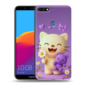 Пластиковый чехол на Huawei Honor 7C Pro с принтом для девочек