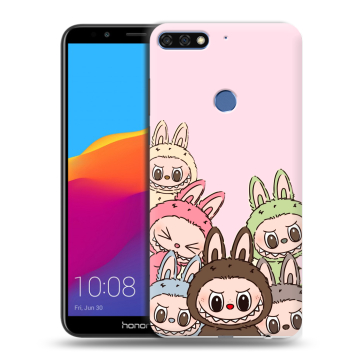 Пластиковый чехол на Huawei Honor 7C Pro с принтом Лабубу Пластиковый чехол на Huawei Honor 7C Pro с принтом Лабубу