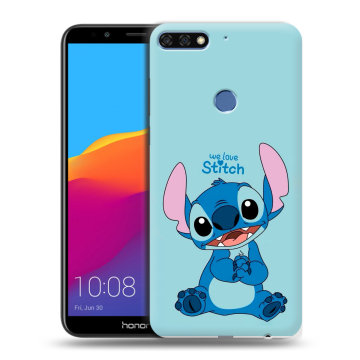 Пластиковый чехол на Huawei Honor 7C Pro с принтом Лило и Стич