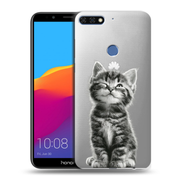 Пластиковый чехол на Huawei Honor 7C Pro с принтом Котенок