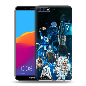 Пластиковый чехол на Huawei Honor 7C Pro с принтом Реал Роналдо