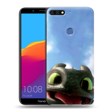 Пластиковый чехол на Huawei Honor 7C Pro с принтом Как приручить дракона