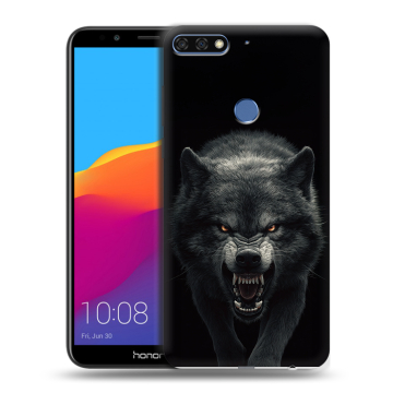 Пластиковый чехол на Huawei Honor 7C Pro с принтом Волк