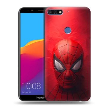 Пластиковый чехол на Huawei Honor 7C Pro с принтом Spiderman Человек паук