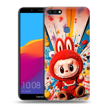 Пластиковый чехол на Huawei Honor 7C Pro с принтом Labubu Лабубу