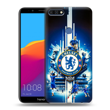 Пластиковый чехол на Huawei Honor 7C Pro с принтом Chelsea Челси Пластиковый чехол на Huawei Honor 7C Pro с принтом Chelsea Челси