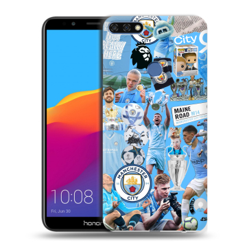 Пластиковый чехол на Huawei Honor 7C Pro с принтом Man City Манчестер Сити Пластиковый чехол на Huawei Honor 7C Pro с принтом Man City Манчестер Сити