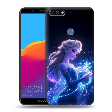 Пластиковый чехол на Huawei Honor 7C Pro с принтом Холодное сердце Frozen