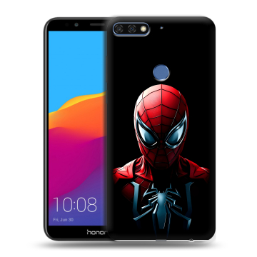 Пластиковый чехол на Huawei Honor 7C Pro с принтом Spiderman Человек паук