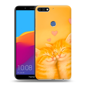 Пластиковый чехол на Huawei Honor 7C Pro с принтом Милые котята Пластиковый чехол на Huawei Honor 7C Pro с принтом Милые котята