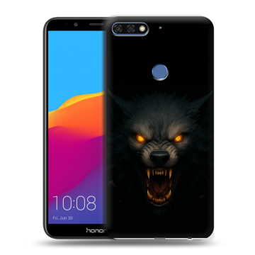 Пластиковый чехол на Huawei Honor 7C Pro с принтом Волк Пластиковый чехол на Huawei Honor 7C Pro с принтом Волк