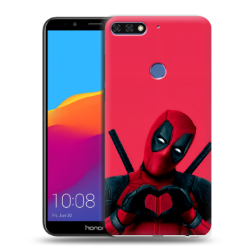 Пластиковый чехол на Huawei Honor 7C Pro с принтом Дедпул Deadpool Пластиковый чехол на Huawei Honor 7C Pro с принтом Дедпул Deadpool