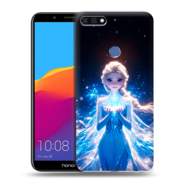 Пластиковый чехол на Huawei Honor 7C Pro с принтом Холодное сердце Frozen