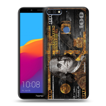 Пластиковый чехол на Huawei Honor 7C Pro с принтом Доллар деньги