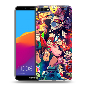 Пластиковый чехол на Huawei Honor 7C Pro с принтом Gravity Falls Гравити Фолз
