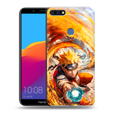 Пластиковый чехол на Huawei Honor 7C Pro с принтом Аниме Наруто Naruto