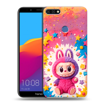 Пластиковый чехол на Huawei Honor 7C Pro с принтом Labubu Лабубу