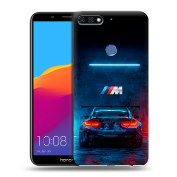 Пластиковый чехол на Huawei Honor 7C Pro с принтом BMW БМВ