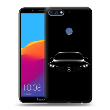 Пластиковый чехол на Huawei Honor 7C Pro с принтом Mercedes Мерседес