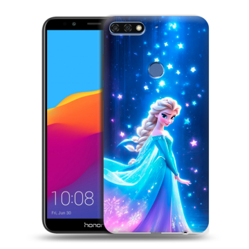 Пластиковый чехол на Huawei Honor 7C Pro с принтом Холодное сердце Frozen