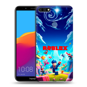 Пластиковый чехол на Huawei Honor 7C Pro с принтом Roblox Роблокс Пластиковый чехол на Huawei Honor 7C Pro с принтом Roblox Роблокс