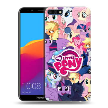 Пластиковый чехол на Huawei Honor 7C Pro с принтом My little pony Дружба чудо Пластиковый чехол на Huawei Honor 7C Pro с принтом My little pony Дружба чудо