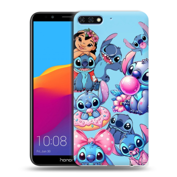Пластиковый чехол на Huawei Honor 7C Pro с принтом Лило и Стич