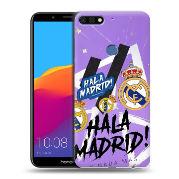 Пластиковый чехол на Huawei Honor 7C Pro с принтом Real Madrid Реал Мадрид