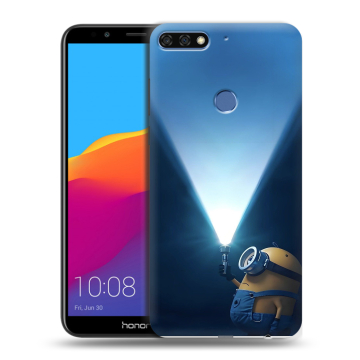 Пластиковый чехол на Huawei Honor 7C Pro с принтом Миньоны
