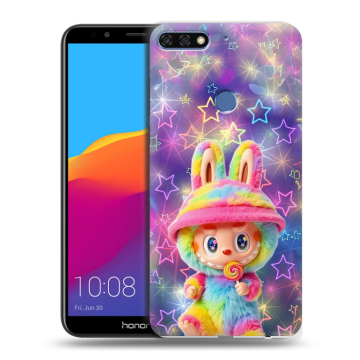 Пластиковый чехол на Huawei Honor 7C Pro с принтом Labubu Лабубу