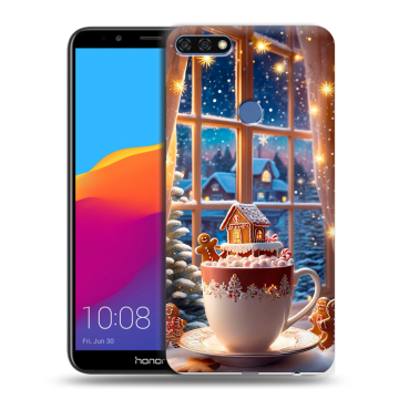 Пластиковый чехол на Huawei Honor 7C Pro с принтом Новый год Пластиковый чехол на Huawei Honor 7C Pro с принтом Новый год