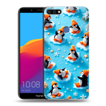 Пластиковый чехол на Huawei Honor 7C Pro с принтом Новый год Пластиковый чехол на Huawei Honor 7C Pro с принтом Новый год
