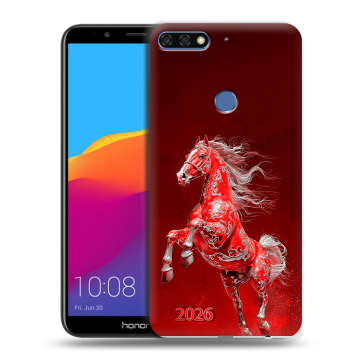 Пластиковый чехол на Huawei Honor 7C Pro с принтом Новый год Пластиковый чехол на Huawei Honor 7C Pro с принтом Новый год